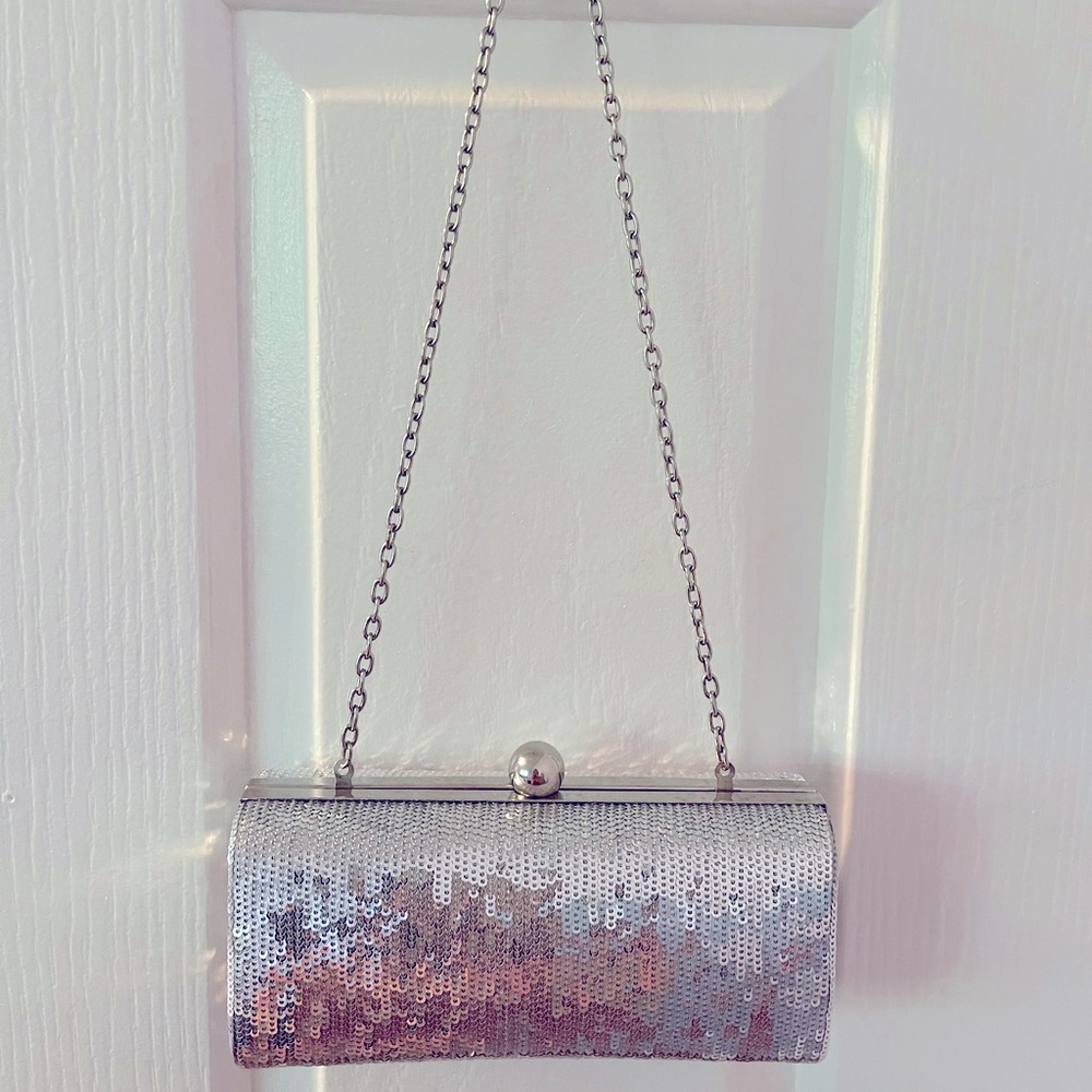 CNKW silver glittering handbag/evening clutch